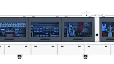 Mașină de aplicat cant softforming NB380 Nanxing — vedere de ansamblu