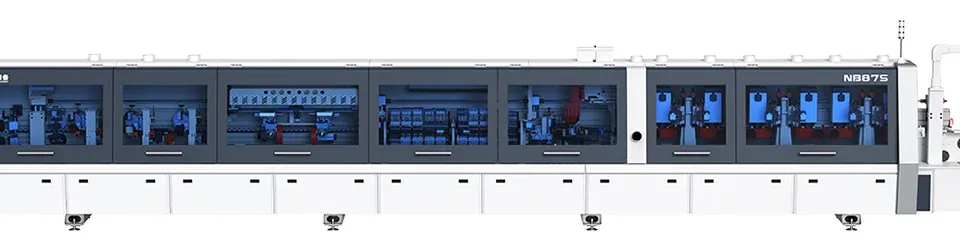 Mașină de aplicat cant softforming NB380 Nanxing — vedere de ansamblu