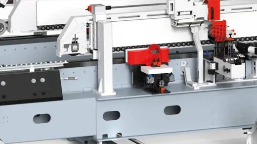Mașină de aplicat cant dublă cu V belt NB960HLS Nanxing — vedere de ansamblu
