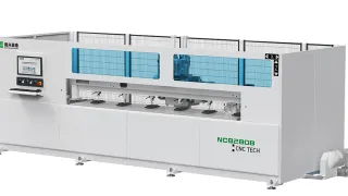 CNC de găurit și frezat uși NCB2808M Nanxing — vedere de ansamblu