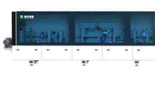Mașină de aplicat cant cu unitate dublă de adezivare NB671EMN Nanxing — vedere de ansamblu