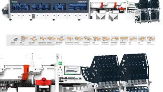 Mașină de aplicat cant cu 2 magazii de bandă NB9-SMART Nanxing — vedere de ansamblu